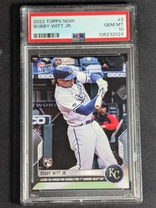 2022 TOPPS NOW #3 BOBBY WITT JR. ROOKIE ROOKIE RC PSA 10 1ST CAREER HIT - Picture 1 of 2