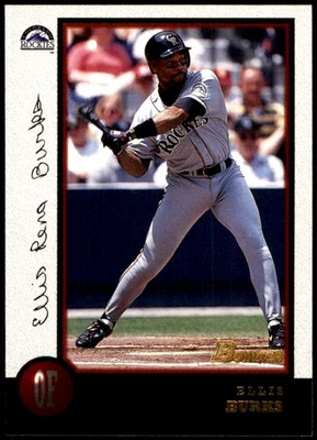 Ellis Burks 1998 Bowman Chrome #268 Rockies MLB READ FREE SHIPPING AutographDen - Image 1 of 2