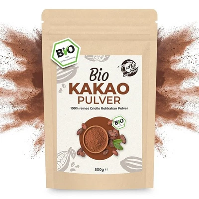 CURLY SUPERFOOD Kakaopulver Bio Rohkost | Criollo | 500g