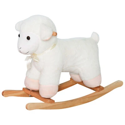 Cordero Mecedor Oveja, Guardería Peluche Paseo en Balancín para Niños, Madera Foto 1 de 4