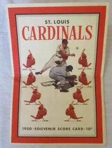 1950 St Louis Cardinals Baseball Souvenir Program Stan Musial Brooklyn Dodgers - Picture 1 of 1