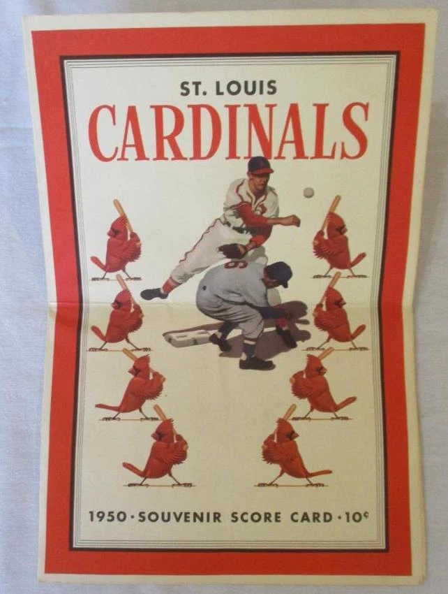 1950 St Louis Cardinals Baseball Souvenir Program Stan Musial Brooklyn Dodgers - Image 1 of 1