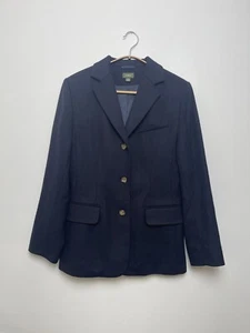 Vintage L.L. Bean Wool & Cashmere Jacket Blazer Women's 6 R Navy - Picture 1 of 8