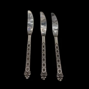 Replacement Oneida Northland San Francisco Large Dinner Knives Stainless Lot 3 - Picture 1 of 6
