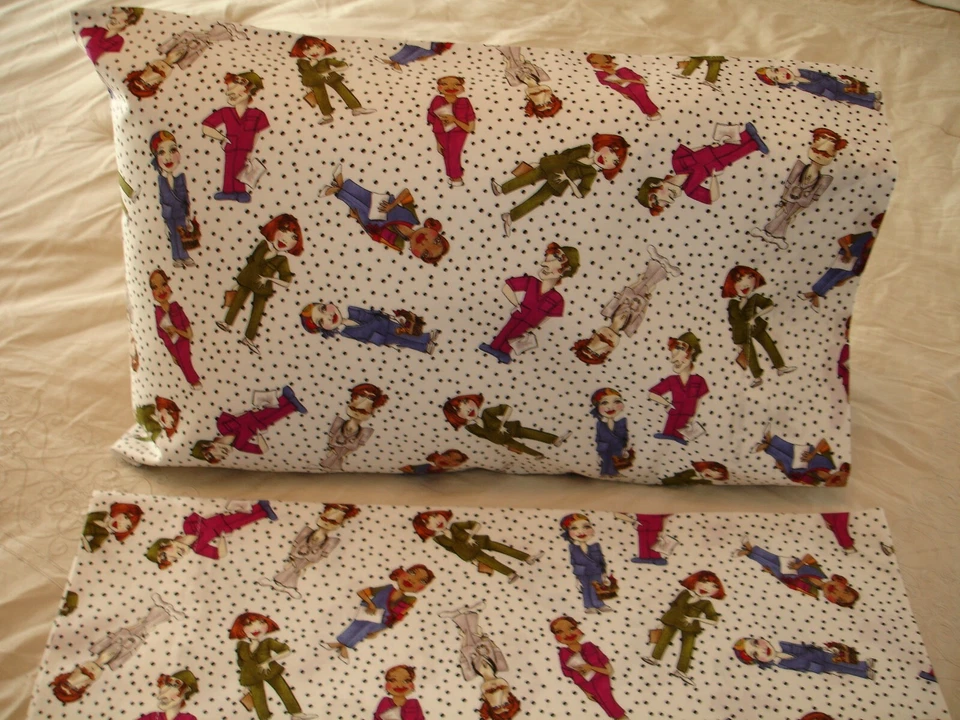 Loralie Nurses Medical Guys Gals  Cotton Fabric Travel Size Pillowcase (1)  - Image 1 of 1