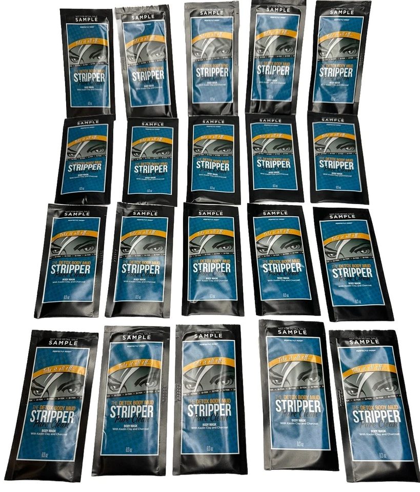 Perfectly Posh STRIPPER Pure Clean Detox Body Mud Samples .3oz NEW Lot 20 - Image 1 of 4
