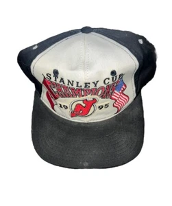 Vintage Stanley Cup Champions Hat New Jersey Devils NHL 90s Starter 1995 - Picture 1 of 4
