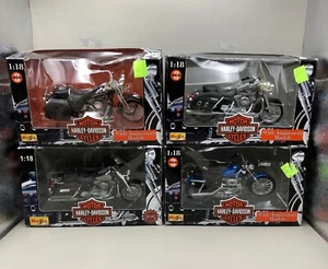 Harley-Davidson 1:18 Motorcycle Collectible Bundle (1998) Maisto - CIB - SALE - Picture 1 of 13