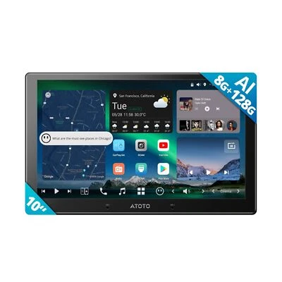 X10 10 inch QLED AI Android Car Stereo, 8G+128G Double Din Radio, Wireless Ca... - Image 1 of 4