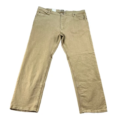 Pantalones de mezclilla Wrangler Authentics para hombre 42x29 beige tostado cómodos vaquero trabajo occidental Foto 1 de 4