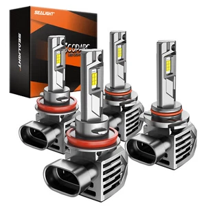 SEALIGHT S7S 9005/HB3 H11/H9/H8 66000LM High/Low Beam LED Headlight Bulbs - Picture 1 of 9