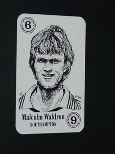 1981-1982 MALCOLM WALDRON SOUTHAMPTON SAINTS ENGLAND FOOTBALL CARD