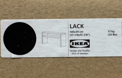 Nueva Mesa Consola IKEA LACK Negra Marrón 140x39 cm (55 1/8x15 3/8") 105.743.52 Foto 1 de 3