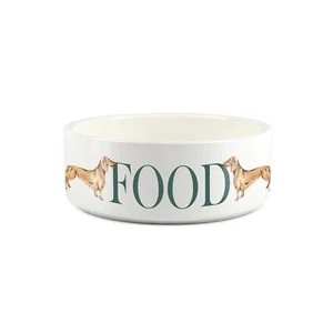 Dachshund Pet Bowl - Dog Portrait Small Ceramic Food Bowl/Dish Dog Gift - Picture 1 of 2