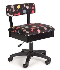 Freccia Altezza Regolabile Sedia Idraulica Gatti Meow Nero Drop Ship - Foto 1 di 4