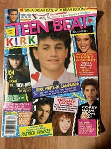Teen Beat Magazine April 1989 Kirk Cameron Corey Haim Patrick Swayze Poster - Picture 1 of 17