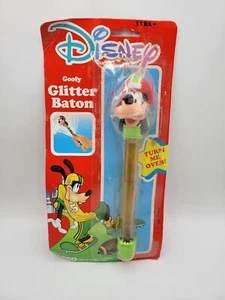 ๐ Vintage ARCO Disney goofy Water Glitter Baton w/ Card RARE - Picture 1 of 7