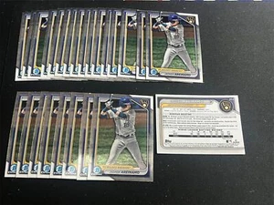 25 x 2024 BOWMAN CHROME JADHER AREINAMO LOT OF 25 CARDS BREWERS BCP-2 - Picture 1 of 1