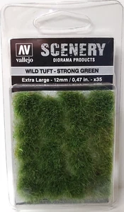 MECHÓN SALVAJE: VERDE FUERTE: X-LARGE Acrílicos Vallejo Paisaje Diorama Producto SC427 - Imagen 1 de 2
