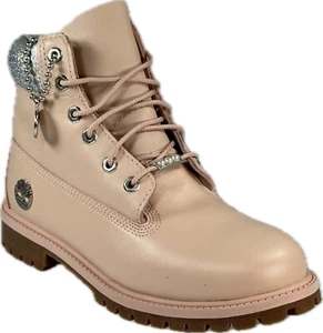 TIMBERLAND JUNIOR PREMIUM 6" LT.PINK WATERPROOF BOOTS, A2FK4 - Picture 1 of 6