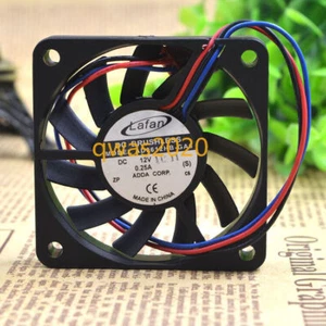 1pc ADDA AD0612HB-GA6 DC12V 0.25A 6CM 6010 3-wire Double Ball Cooling Fan - Picture 1 of 2