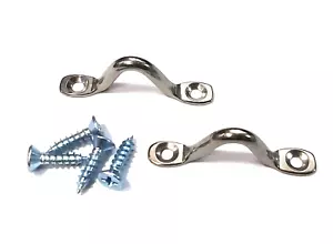 2 correas para ojos grandes de acero inoxidable grado BBT 316 - Imagen 1 de 2