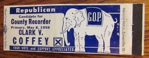 1956 FULL LENGTH: CLARK COFFEY REPUBLICAN CANDIDATE (POLITICAL) -G10 - Picture 1 of 1