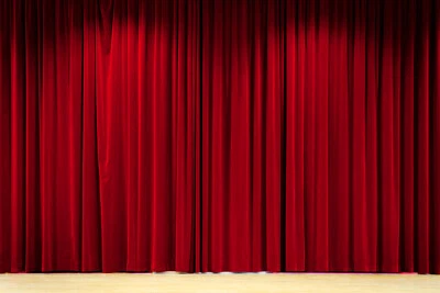 Cortina de veludo estilo pesado vermelha 12 pés drapeada palco/teatro/ruído doméstico térmico - Imagem 1 de 4