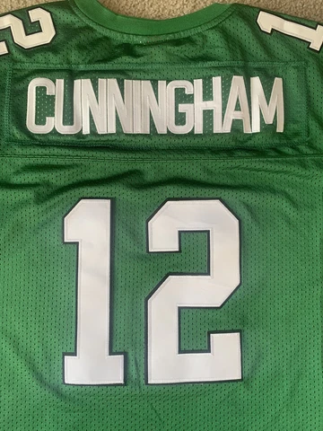 NWT Men’s Mitchell & Ness Randall Cunningham Kelly Green Jersey XL Eagles Cover