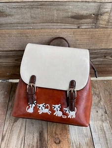 Super Cute Happy Kitty Cat Backpack (rust) New with tags!!  Meow :) Great Feel  - Picture 1 of 3