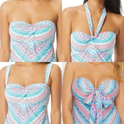 Camiseta de natación Coco Reef Santa Cruz convertible con aros Tankini para mujer 32/34DD NUEVA Foto 1 de 4