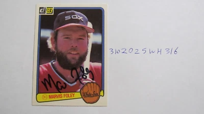 1983 Donruss Marvis Foley signed baseball card - Image 1 of 2
