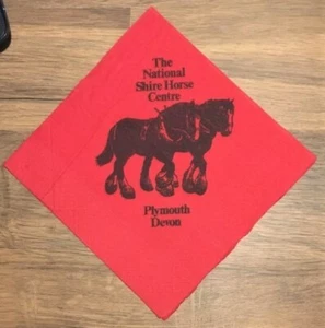 THE NATIONAL SHIRE HORSE CENTRE Plymouth Devon Paper Serviette Ceased 2000 ... - Picture 1 of 2