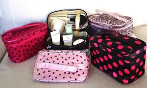 Neu große Schminktasche und Urlaubskosmetik Aufbewahrungskoffer - Bild 1 von 18