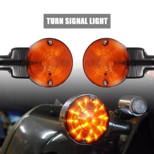 Pair LED Flat Turn Signal Lights Fit For Harley Heritage Softail Classic FLST US - Picture 1 of 12