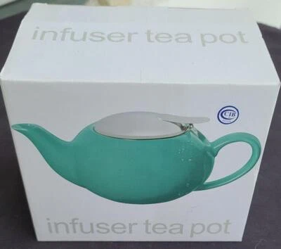 Tetera infusora internacional certificada - TOTALMENTE NUEVA EN CAJA - BONITO COLOR VERDE AZULADO Foto 1 de 4