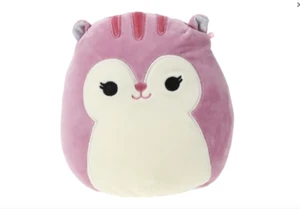 BRAND NEW SQUISHMALLOW SQUIRREL ALLINA PINK NWT STUFFED ANIMAL KELLYTOY 8" - Picture 1 of 6