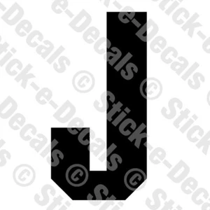 JERSEY LETTER J Vinyl Die Cut Decal Sticker Sport Athlete Alphabet Text - RSD - Picture 1 of 2