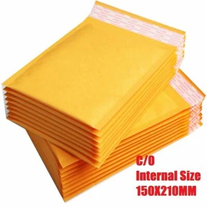 C/0 150 x 210 mm GOLD GEPOLSTERTE LUFTPOLSTERUMSCHLÄGE TASCHEN POSTFOLIE MENGEN - Bild 1 von 4