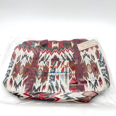 Bolso de Lona Canyon Sky Jacquard Patrón Suroeste Fin de Semana Nuevo con Etiquetas 18" x 13" Foto 1 de 4