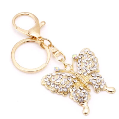 Fashion Charm Keychain for Rhinestone Metal for Butterfly Keyring Pendant Purse — 第 1/4 张图片