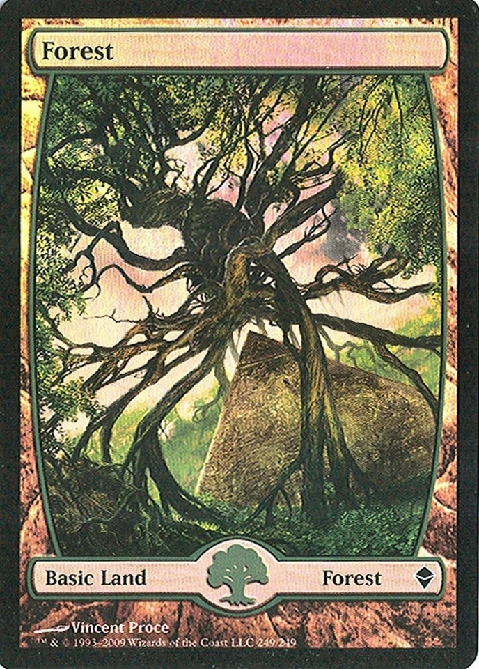 MTG - Zendikar - Forest #249 - Full Art - Foil - Various conditions - Image 1 of 1
