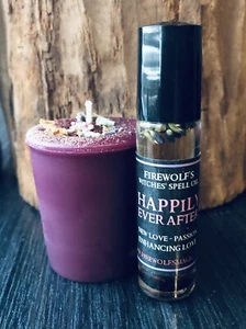 Candela olio rituale e incantesimo Happily Ever After, fatta a mano, biologica, stregoneria - Foto 1 di 1