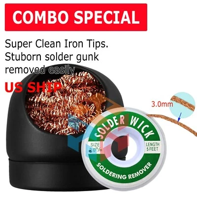 CMT Welding Soldering Solder Iron Tip Cleaner Ball Gold Cleaning Wire Balls - Image 1 of 4