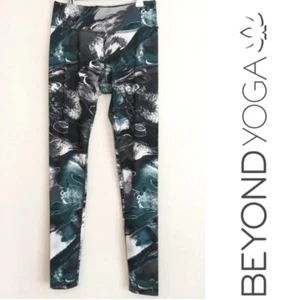 Beyond Yoga High Waisted Legging Womens M Bubble Wave Swirl Print $98 Blue Gray - Picture 1 of 8