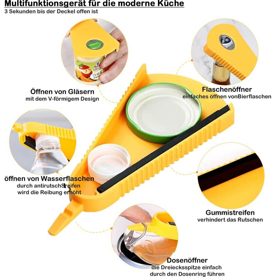 Multifunktion Öffner Flaschen Dosen Deckel abdrehen Dosenöffner Büchsenöffner - Bild 1 von 4
