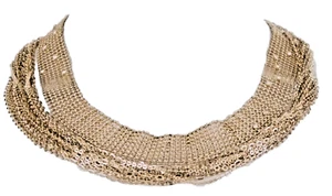 Lanvin Necklace Statement Collar Collier Rhine Crystal Lariat 44 in - Picture 1 of 19