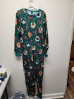 Union Suit Christmas Cheer Cat Light Up One Piece Sleep Suit Large 42/44 New