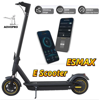 AOVOPRO 500W Adult Electric Scooter 25 Miles Long Range 22MPH Kick eScooter