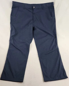 Carhartt mens pants W 44 L 30 navy cotton zip pockets relaxed zip button - Picture 1 of 10